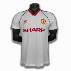 Manchester United 88/90 Away White Soccer Jersey